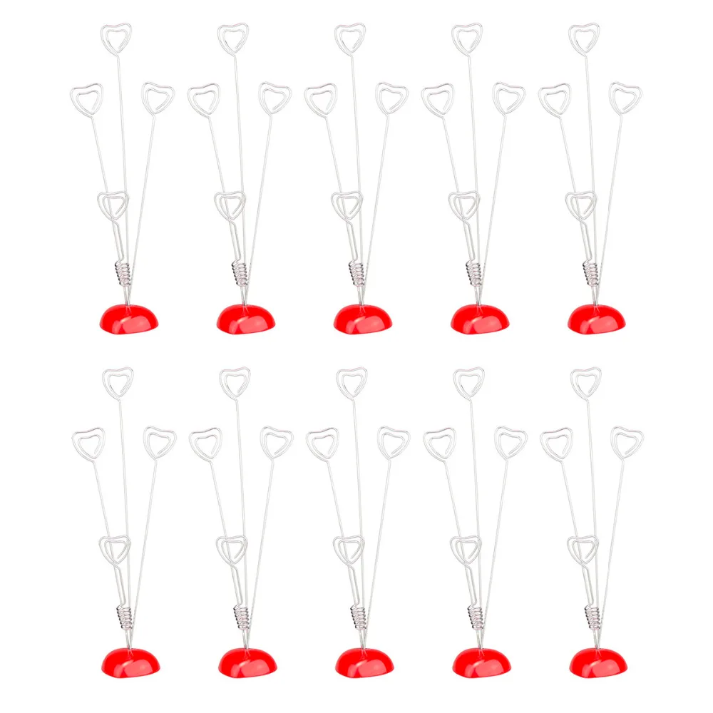 Lot 10pcs Red Heart Base 4 Heart Wire Photo Clip,Multi Memo Holder,Picture Clamp,Table Place Card Holder,Wedding Favo Decoration Lot 10pcs Red Heart Base 4 Heart Wire Photo Clip,Multi Memo Holder,Picture Clamp,Table Place Card Holder,Wedding Favo Decoration