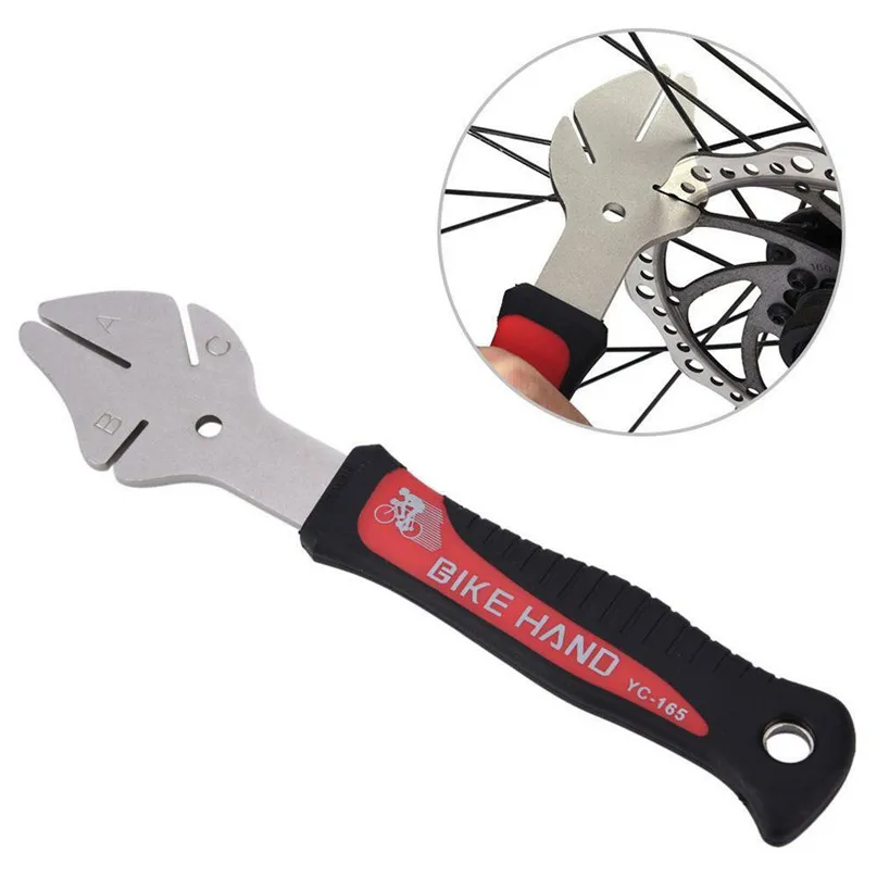 Bicycle Repair Tools Stainless Steel Bicycle Brake Disc Wrench Rotor Truing Tool Anti-slip Handle Cycling Equipment #2h06 (9)