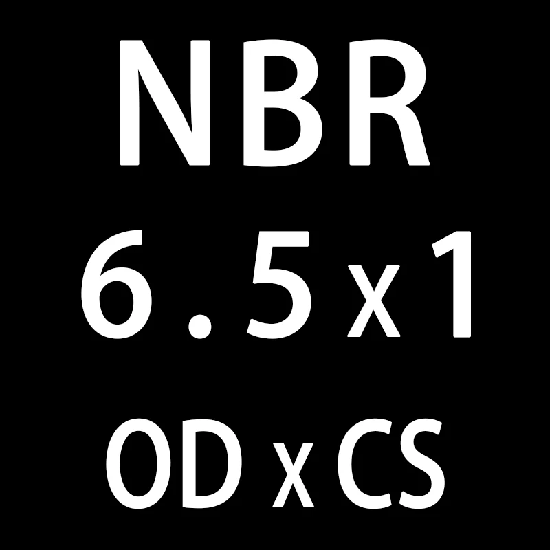 50 шт./лот резиновым кольцом черный NBR уплотнительное кольцо 1 мм OD4/4,5/5/6/6,5/7/7,5/8/9/9,5/10 мм уплотнительное кольцо нитрил прокладка масла кольца шайба - Цвет: OD6.5mm