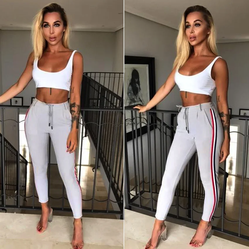 fitted track pants womens