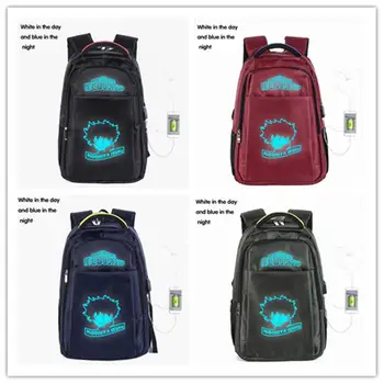 

Anime My Hero Academia Logo Luminous Knapsack Teenagers USB New Backpack Boys Girls New Style Travel Laptop Bag