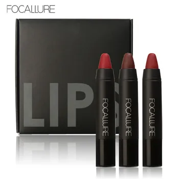 

FOCALLURE Waterproof Long-lasting Red Velvet Nude Tattoo Matte True Brown Color Pencil Lipstick Crayon Lot Makeup Set