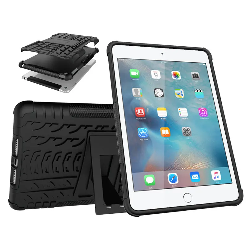 High Duty Armor Coque for iPad mini 1 2 3 Case Silicon TPU Shockproof 7.9'' Cover for iPad mini 2 mini 3 Shockproof Stand Cover (8)