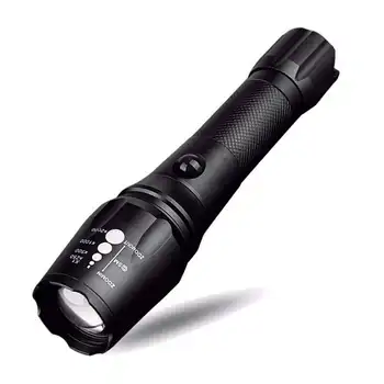 

G700 X800 Zoomable XML T6 powerful led flashlight 18650 Focus Torch Lamp Light torch flashlight t6 laser pointer #4S18