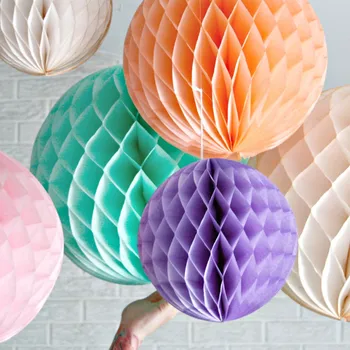 

25cm ball honeycomb paper garland wedding bouquet birthday party supplies Home Furnishing window decoration decoration 10PCS/LOT