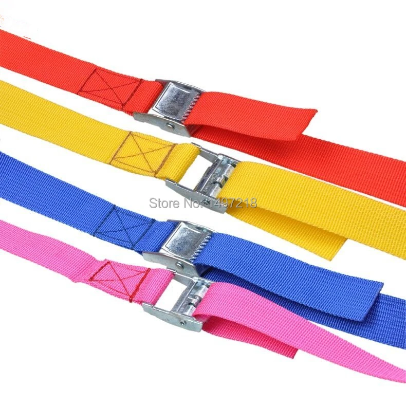 Catraca de Metal Amarrar para Baixo Cinto de Amarração Nova Alta Qualidade 2.5cm * 100cm Cam Fivela Bagagem Carga Cinta Correia Frete Grátis 10 Pçs