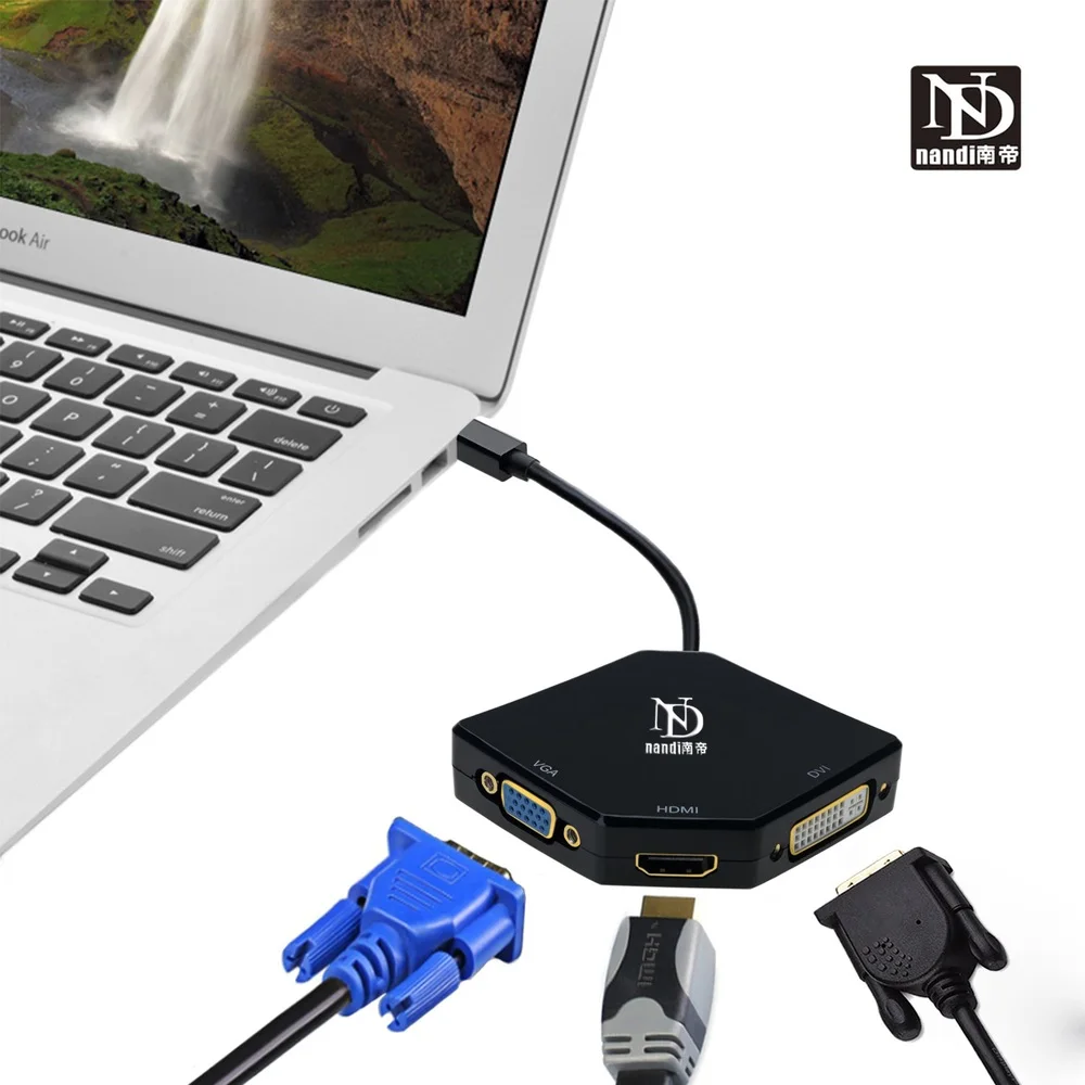 Кабель адаптер Thunderbolt 2 в HDMI VGA DVI конвертер Mini DisplayPort для ноутбука Apple MacBook PRO HDTV Mac Book