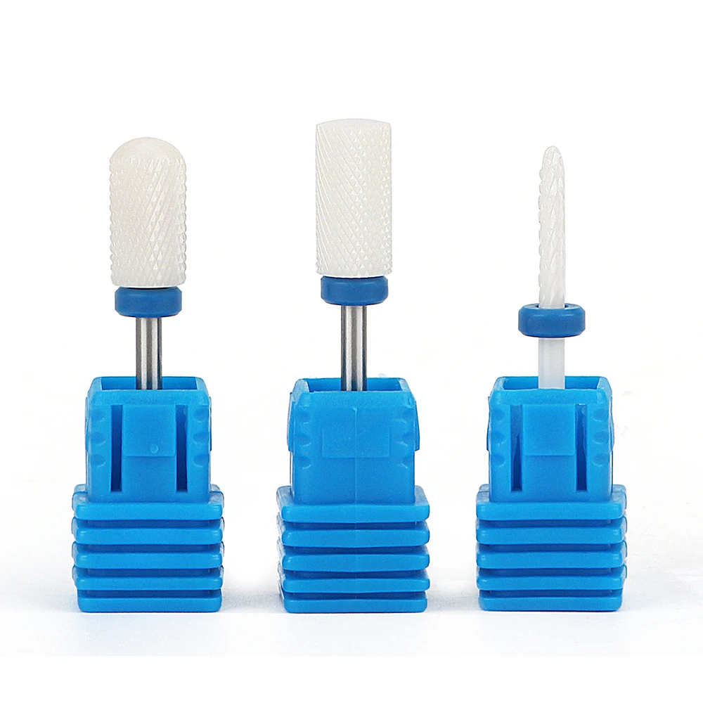 

3 pcs Durable Ceramic Nail Drill Tips Professional Polishing Nail Grinding Tool Machine Accessories for Art Nail Beauty Salon