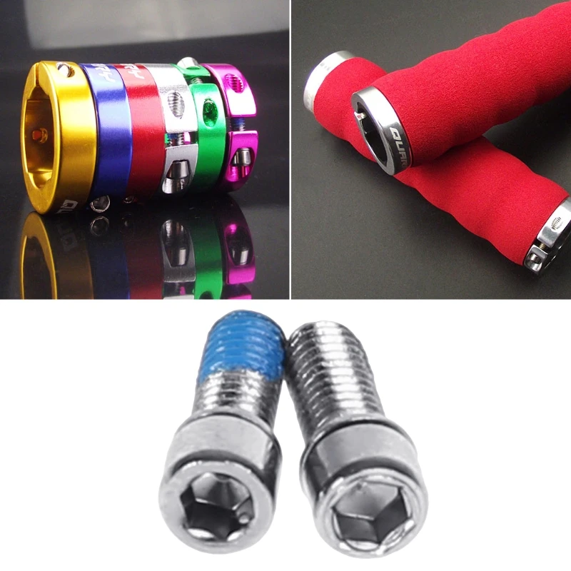 

Drop Ship 2pcs Bicycle Grips Fixing Ring Screw M4 Thread Bolt Teflon Paste MTB Road Bike