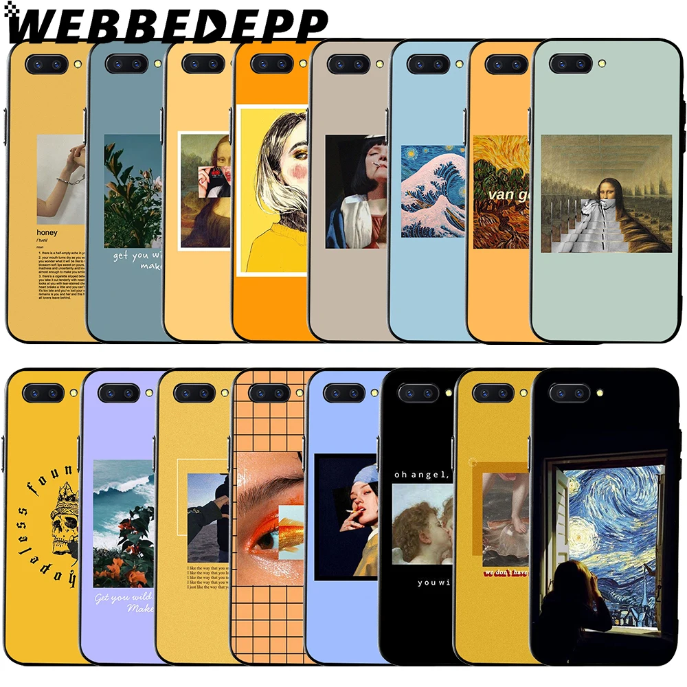 

WEBBEDEPP Aesthetic Van Gogh Mona Lisa Soft Case for Huawei Honor 6 7A Pro 7C 8C 7X 8X 8 9 10 lite Note10