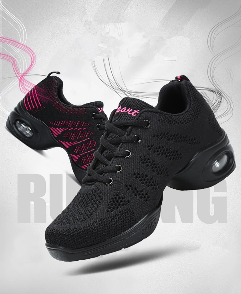 New Square Dancing Shoes Adult Modern Dancing Shoes Women's 3D Flying Weaving Sailor Dancing Shoes Soft-soled Dancing Shoes
