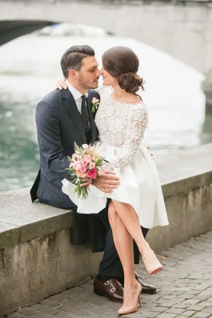 2017 Mini Short Lace Wedding Dress New Arrival Satin 2017 Mini Short Lace Wedding Dress New Arrival Satin Dresses Gown Bridal Gowns