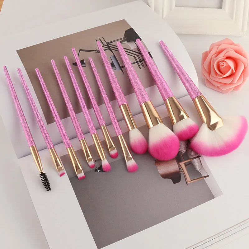 11pcs pink brushes powder Makeup Kit 1