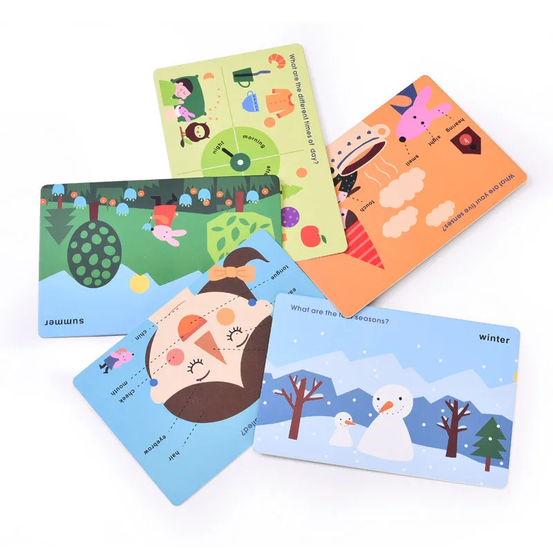 

MiDeer Kids Cognitive Enlightenment Early Learning Flash Cards Game Basic Advanced Edition Children Educational Toys