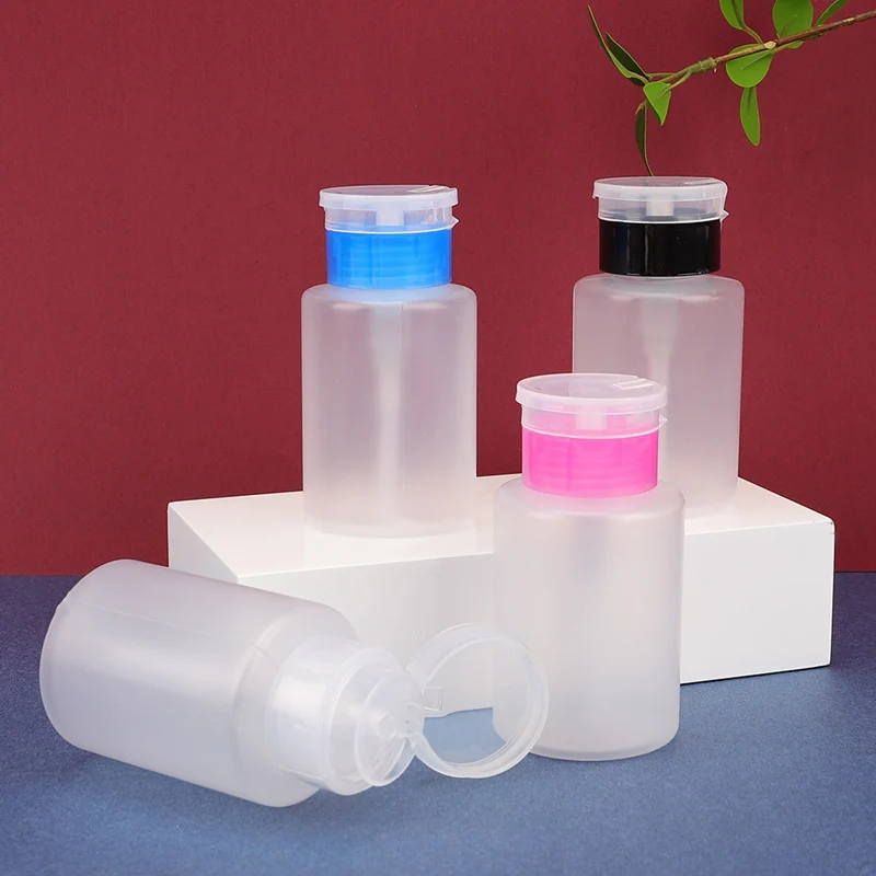 

150ML Nail Art Plastic Pump Dispenser Varnish New Remover Press Bottle Polish