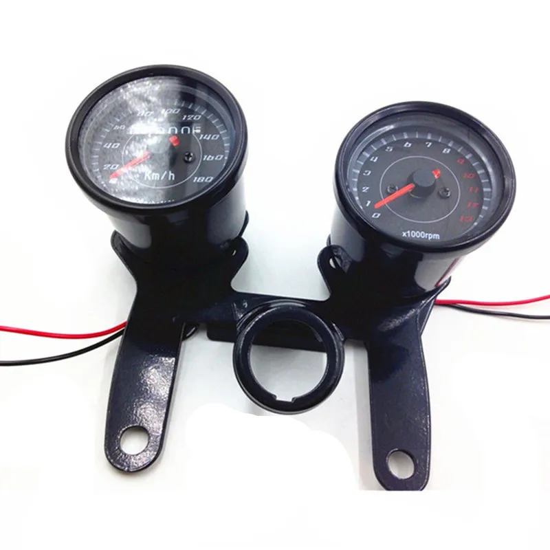 Universal Black LED Tachometer Tacho Gauge Odometer Speedometer Gauge