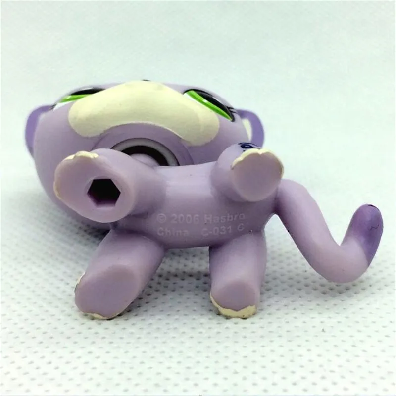 Pet Shop Lps Toys Standing Littlest Short Hair Cat #2291 White Pink Glitter kitty