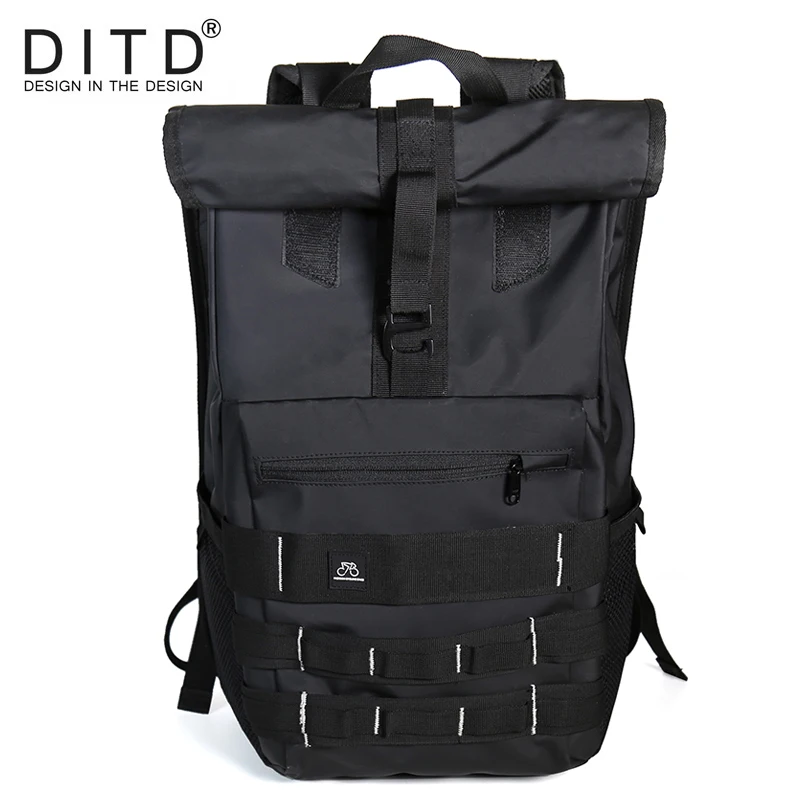 

DITD Men's Backpack Adjustable size Nylon Men Laptop Bag Large Capacity New Travel Backpack College Student School Bags