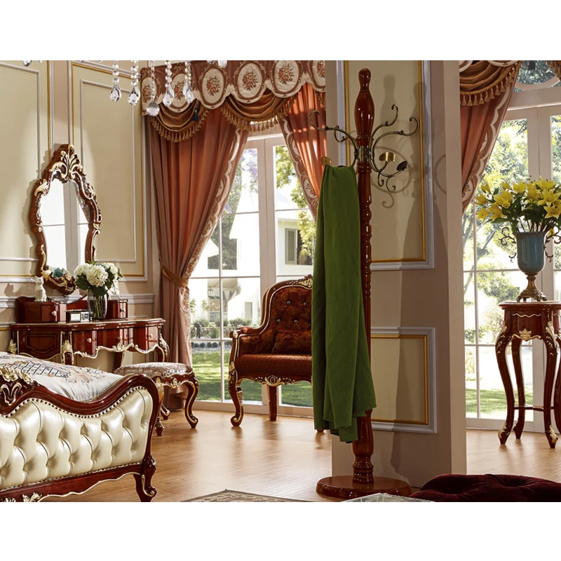 European leather wooden bed designs king size bed models - 6035