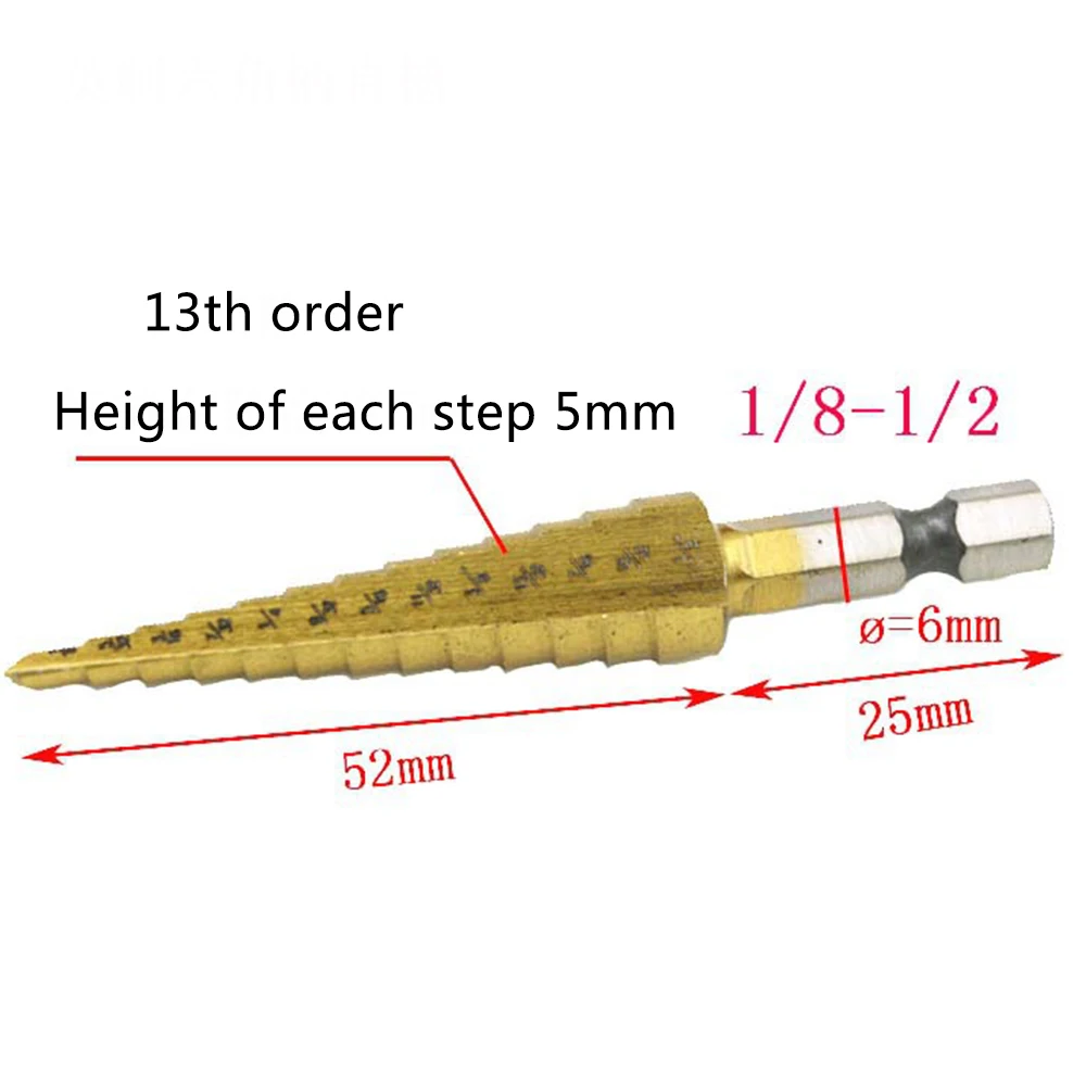 3/16-1/2 ''1/4-3/4'' 1/8-1/2 ''треугольная ручка непосредственно канавка лестница сверло 3 шт. высокоскоростной стальной шаг конус сверло набор