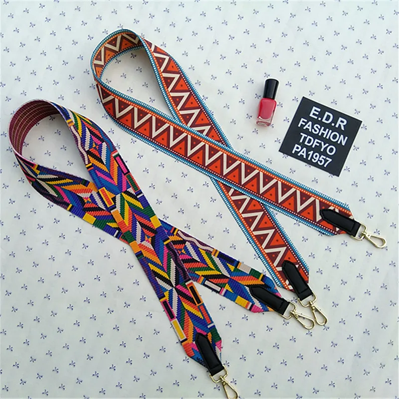 

Rainbow Belt Bag Straps Nylon for Women Shoulder Messenger Bags Adjustable Wide Strap Parts for Obag Handle Handbag Accessories