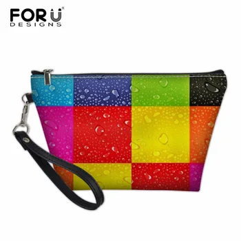 

FORUDESIGNS Women Rainrow Color Cosmetic Bag Makeup Bag Neceser Make up bag Travel Organizer Zipper Cosmetic Bag for Cosmetics