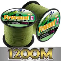 Frwanf Braided Fishing Line 16 เส้น 1200 เมตรลวดถักสำหรับน้ำเค็มตกปลา Hollowcore ด้าย 20-300LB Moss สีเขียว