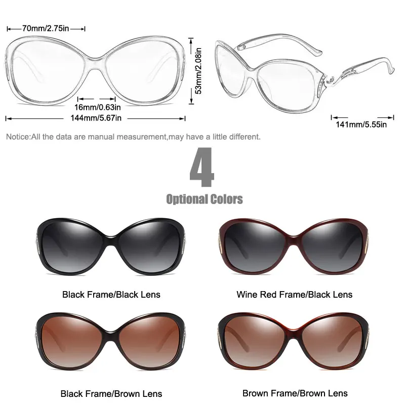 MYMARCH Hot Polarized Sunglasses Women Sunglasses UV400 Protection Fashion Sun Glasses With Rhinestone Sun Glasses Female 2019