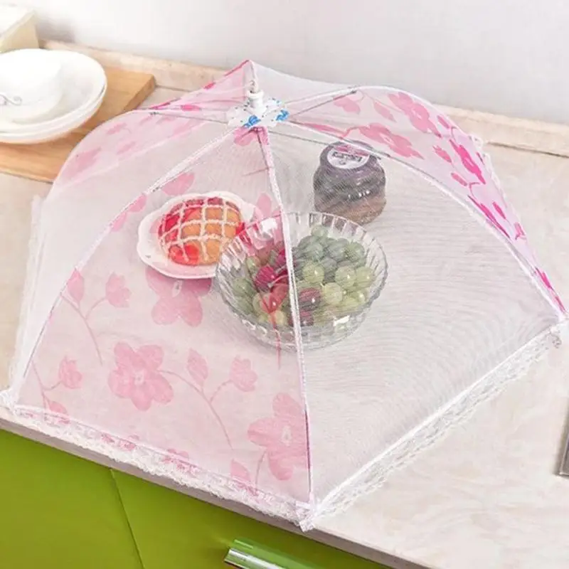 

Foldable Lace Food Cover Anti Mosquito Umbrella Table Cover Kitchen Tools Household Food Cover For Home Outside Picnic Use