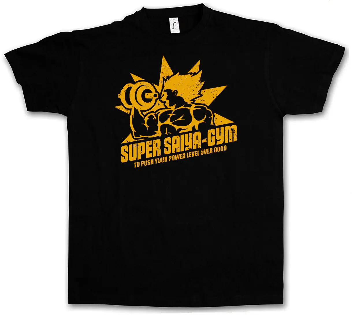 

BLACK SUPER SAIYA GYM VINTAGE T-SHIRT - Dragonball Z Goku Goten Ball Son Roshi Free shipping Harajuku Tops t shirt Fashion