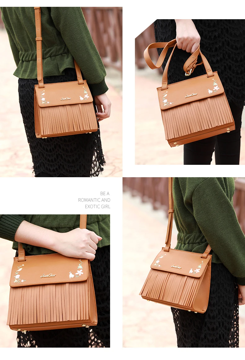 Just star women leather crossobody bag 22