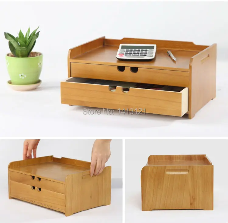 A4 деревянный ящик стола хранения мусора Косметический коробка для хранения украшений в стиле ретро офис творческий подарок домашний питания