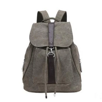 

VSEN 2X vintage casual women daily backpack canvas bag student schoolbag drawstring bag travel casual backpack bag pack