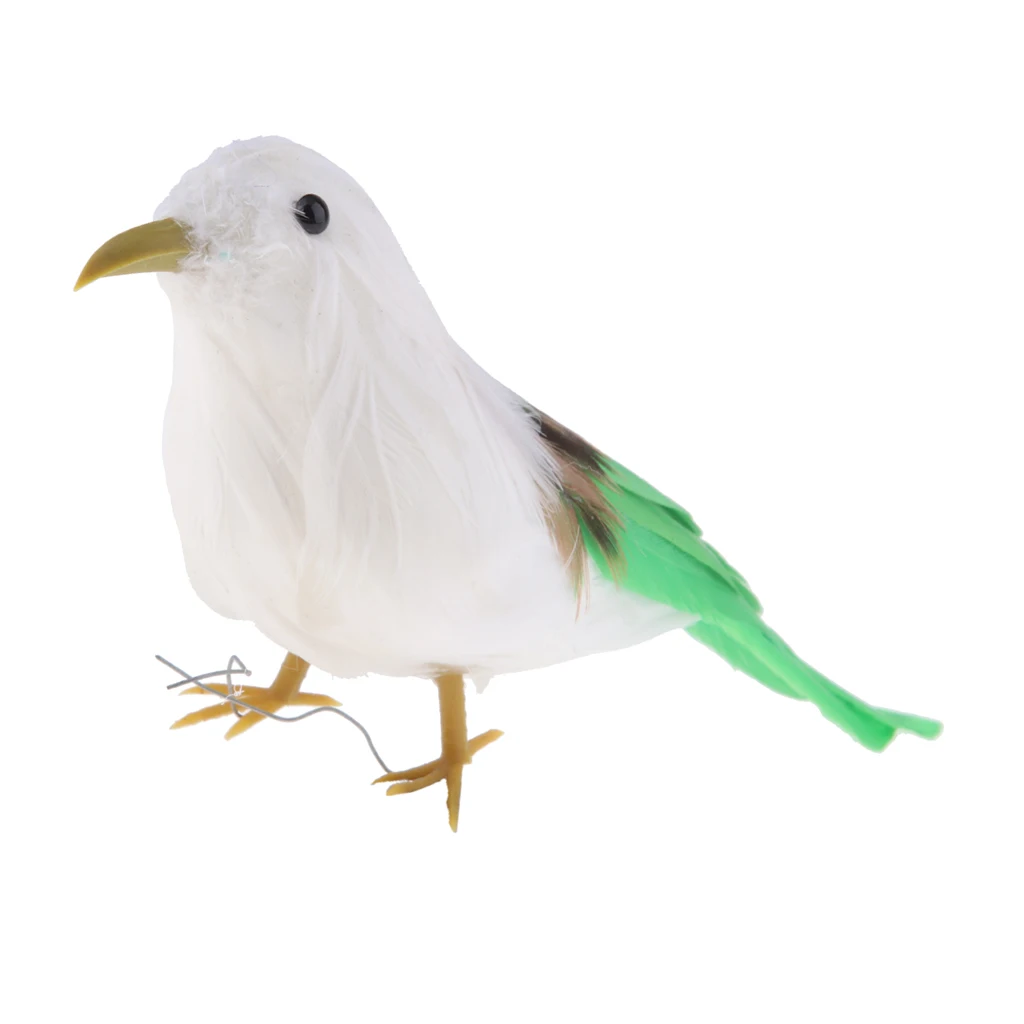 MagiDeal 5inch Artificial Feathered Foam Birds Statue Festival Party Decorative Ornament Shelf Display Art Craft
