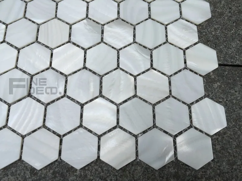 FD1132 white hexagon mosaic 3