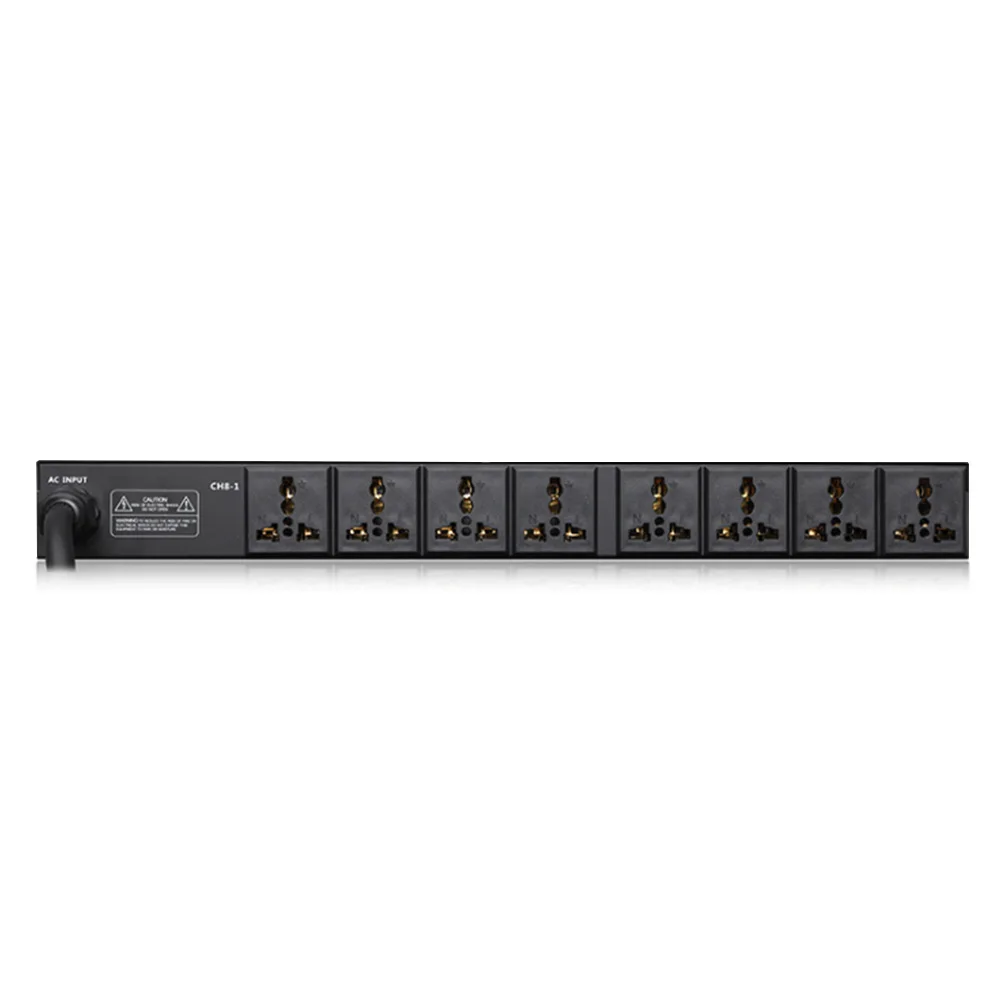 Professional stage 8/10 way power sequencer socket