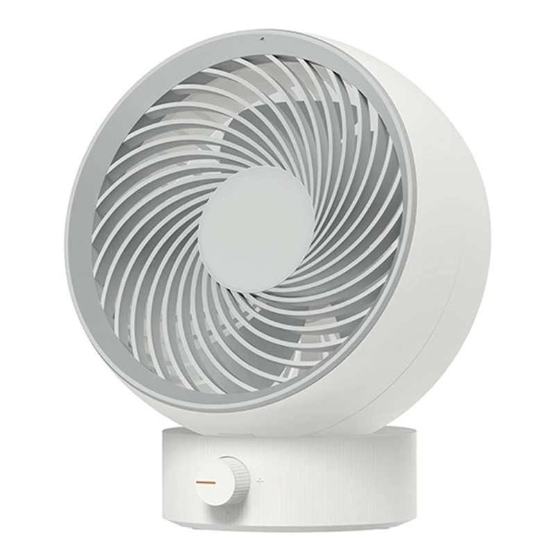 Usb Rechargeable Adjustable Wind Mini Air Circulation Desktop Powerful Round Mute Office Fan Portable - Цвет: White