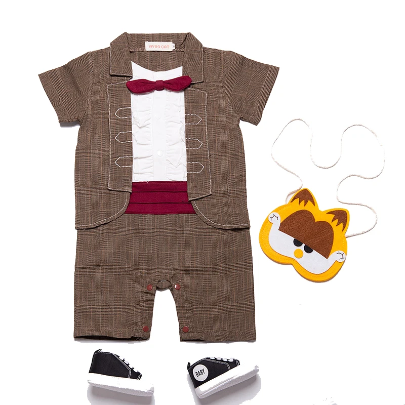 Baby Boy Rompers Newborn Gentleman Dress Romper Boys Spring Summer