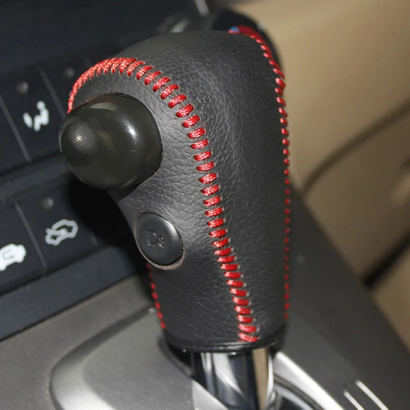 

Free Shipping High Quality Cowhide Top Layer Leather Automatic Gear Shift Collars Gear Cover For Honda CRV CR-V