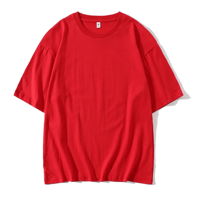 BLB521 новая футболка на плечо на заказ однотонная свободная футболка с короткими рукавами