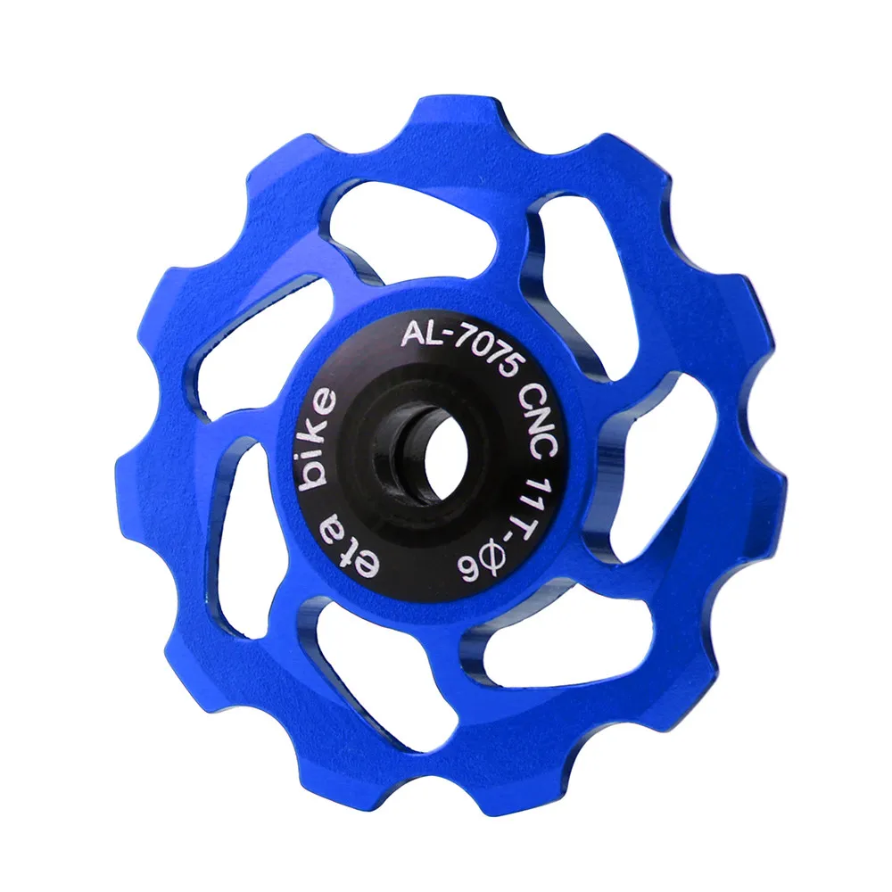 11T MTB Ceramic Bearing Jockey Wheel Pulley Road Bike Bicycle Rear Derailleur Transmission for a Outdoor Durable Bike fitness - Цвет: Blue