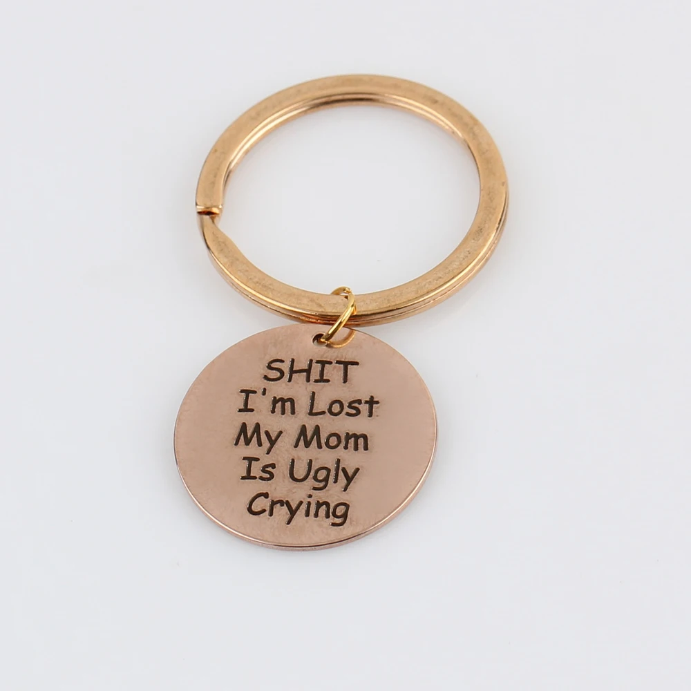 Подарки на память для мамы "I'm Lost My Mom Is Ugly Riding" брелок с надписью и подвеской