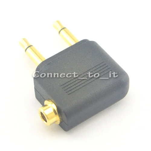 5pcs lot Airline Airplane Earphone Headphone Headset Jack Audio Adapter 3 5mm