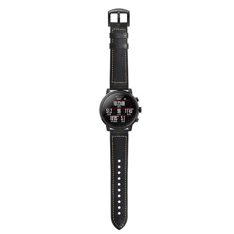 Ремешок из кожи и силикона для xiaomi Huami Amazfit pace мягкий браслет 22 мм смарт часов amazfit