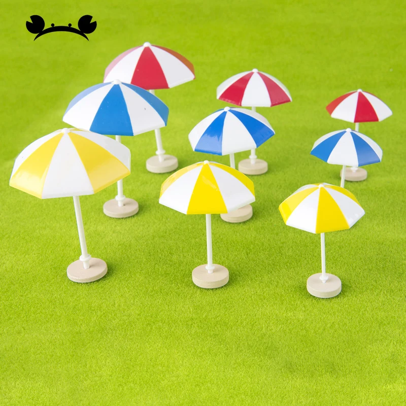 

3pcs Model Train Railway Sun Umbrella Parasol 1:25-1:75 G O OO Scale Garden Sea Beach Plastic Model Umbrella