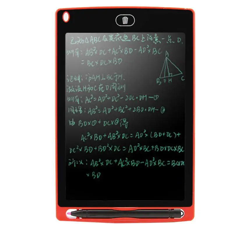 Портативный умный ЖК-планшет для письма, 8,5 дюймовый цифровой планшет для рисования почерк колодки электронная доска для детей - Цвет: Красный