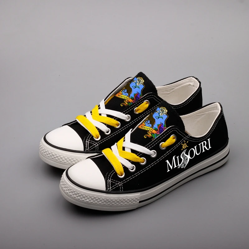 

E-LOV Women Casual Flat Shoes Custom Printing US Map Canvas Shoes Americans Summer Platform Canvas Shoes Dropship