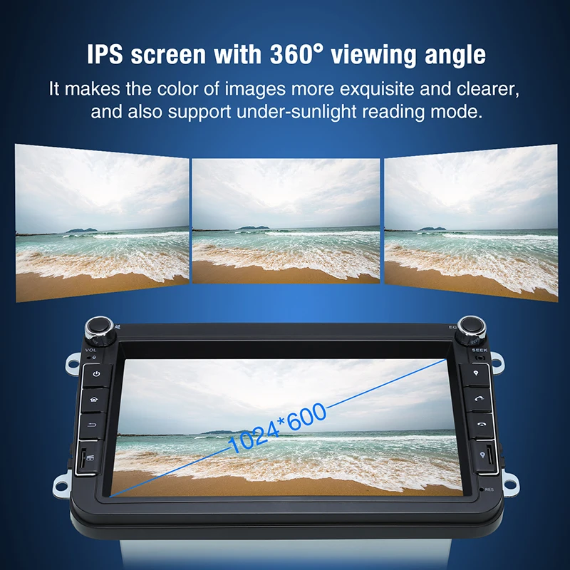 Clearance Pumpkin Car Multimedia Player2 din 8"IPS Car Radio GPS Android 8.1 2G RAM Car Stereo No DVD Player For VW/Skoda/Golf/Volkswagen 3