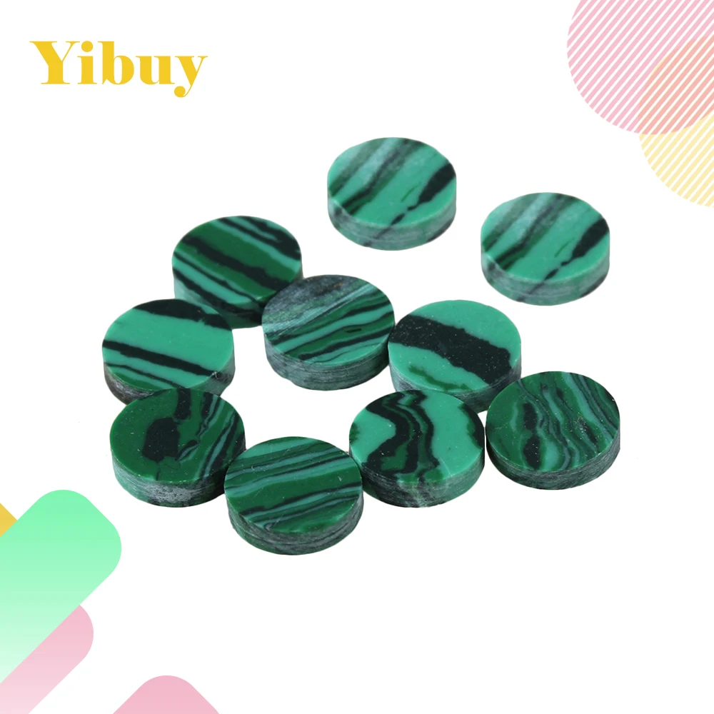 Yibuy 10x Малахитовая электроакустическая гитара Гриф Dot Green 6,2x1,6 мм