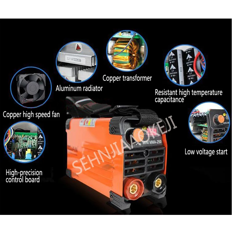 MINI250 welding machine Household copper core mini inverter manual welder With overload protection 3.2 mm long welding 3800W 6